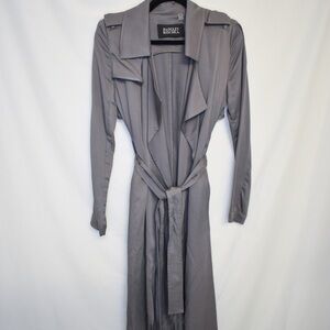 Badgley Mischka grey trench coat